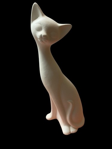Kitty cat ceramic bisque - kitty,